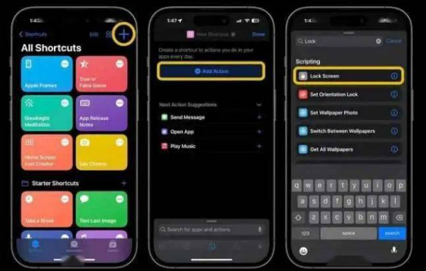 吴忠苹果14锁屏维修店分享iPhone14升级iOS16.4后如何创建锁屏快捷方式 